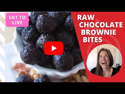 Raw Chocolate Brownie Bites Recipe (Nutritarian/Vegan/Vegetarian)