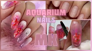 АКВАРИУМНЫЙ ДИЗАЙН НОГТЕЙ / Наращивание на верхние формы #nailart #nails