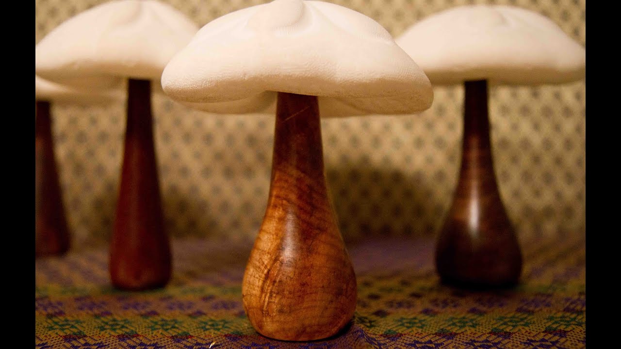 Turned Wood Mushrooms, Miniature Mushrooms, Wooden Mushrooms