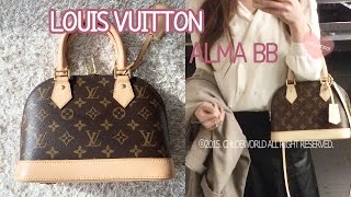 Louis Vuitton ALMA BB MONOGRAM // UNBOXING & REVIEW ♡ 