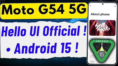Motorola Moto G54 5g Official Android 15 Update Is Here!! BETA TESTER