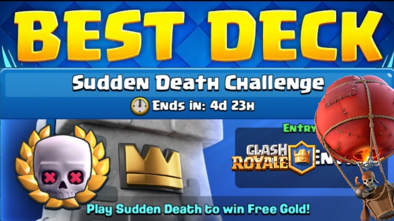 Top 3 Best Decks For Sudden Death Challenge In Clash Royale 🔥🔥🤩❤☠ | Best Deck In Clash Royale