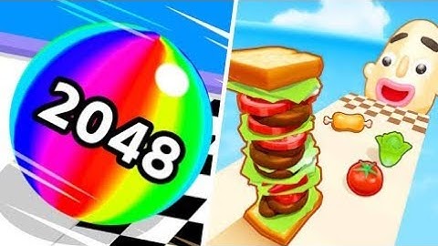 Ball Run 2048 | Sandwich Runner-All level Gameplay Android, iOS - Big New 2024 APk Update