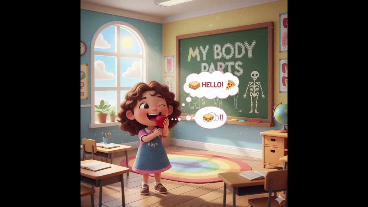 👧 “Aliya Learns About Her Body | Easy Body Parts Names for Children”