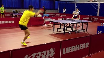STIGA star Xu Xin practising with Wang Liqin online video cutter com