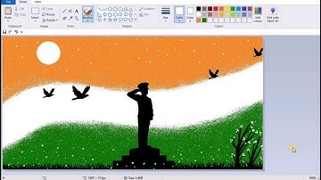 Republic Special Day Drawing in Ms Paint  | drawing in paint in computer | Ms paint | V Artistica