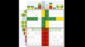 #color #nonogram #level #23 #solution #how to #solve #numberpuzzle #hard #flower #plant #brainsgrow