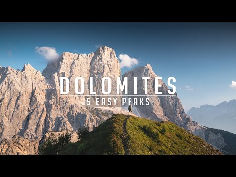 poster for TOP 5 EASY PEAKS in the DOLOMITES - Hiking Tips