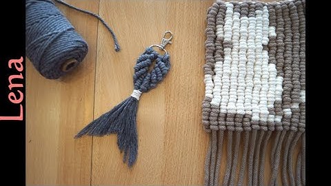 𝗠𝗮𝗰𝗿𝗮𝗺𝗲 with 𝗟𝗲𝗻𝗮🐟 Makramee Fisch Schlüsselanhänger 🐟 Macrame Fish Pattern Keychain - макраме брелок