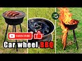 Simple Barbecue Grill from Car Wheel - Homemade