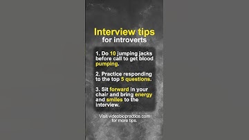 Top Interview Tips for INTROVERTS #shorts