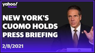 New York Governor Cuomo holds a briefing on the state's coronavirus response