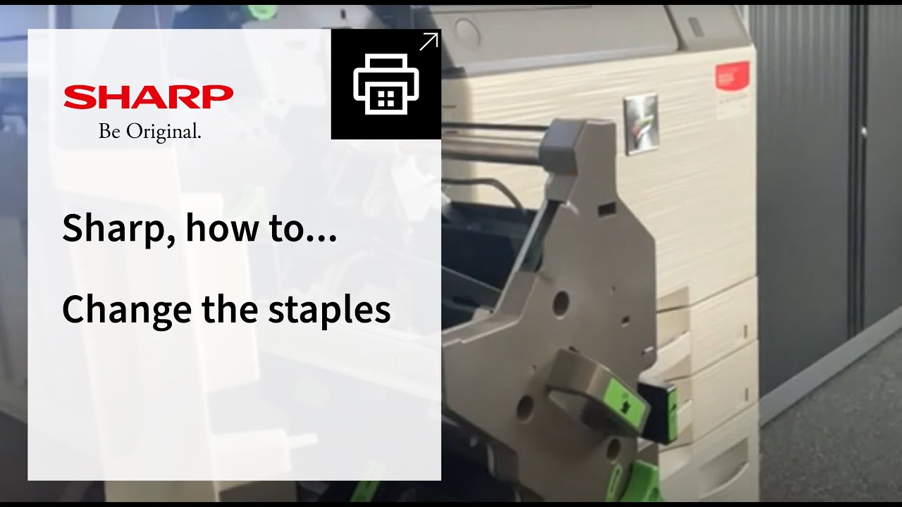 Sharp, how to change the staples on a Sharp Booklet Finisher