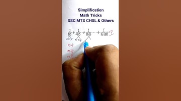 Simplification| Arithmetic Fast Calculation| Simplification Math Tricks| Fractions Addition|#shorts