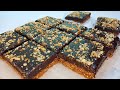 How to make chocolate fudge bars with roasted peanuts | no oven no steam