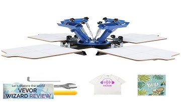 VEVOR Screen Printing Machine 4 Color 4 Station 360° Rotable Silk Screen Review