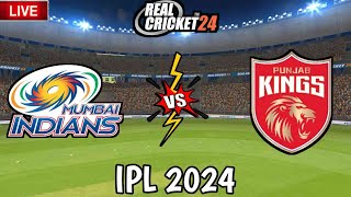 MI vs PBKS RCPL AUCTION 2024 Gameplay | Real Cricket 24 New Update - Ipl 2024