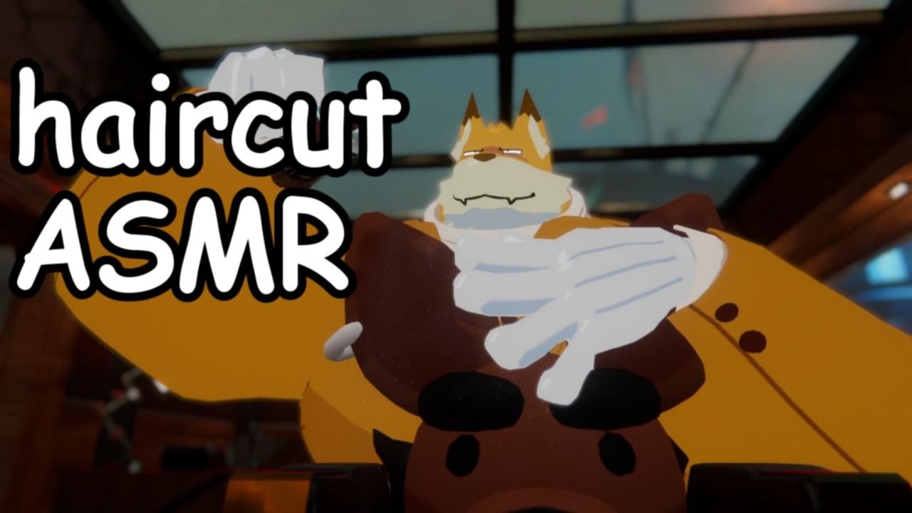 giving you a haircut! barbershop furry asmr