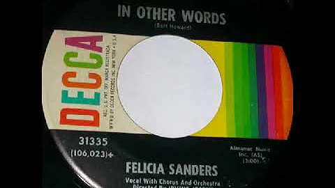 Felicia Sanders.  In other words (Fly me to the mo...