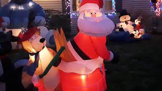Gemmy 4ft Santa on Fire Christmas Inflatable