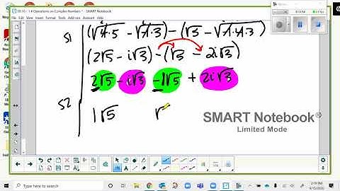 1 4 Operations on Complex Numbers VIDEO