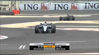 F1 2007 Bahrain GP Rosberg flying lap (FP1) [Natural Sounds] [HD]