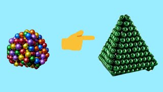 how to make a pyramid with buckyballs / 216 buckyballs tricks / buckyballs