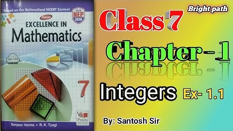Exercise 1.1 | Prachi Class 7 maths solution | chapter 1 Integers |Excellence in mathematics |
