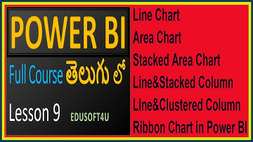 Line-Area-Line & Column Combo- Ribbon Charts in Power BI - Power BI Full Course in Telugu-Lesson 9