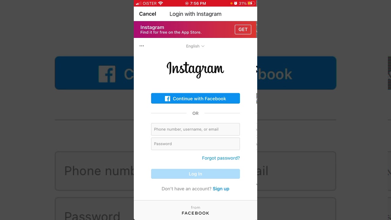 How to send login link in Instagram?