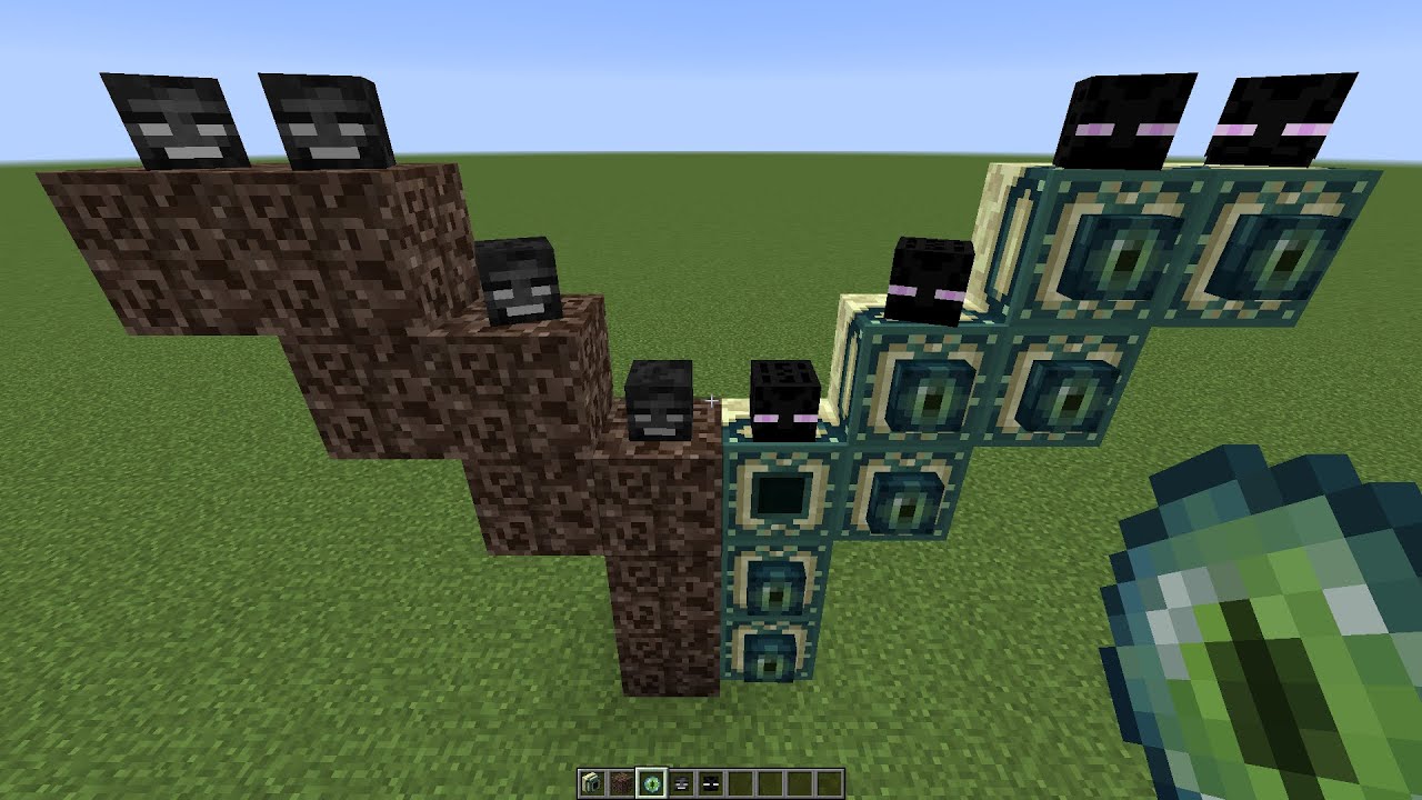 what if you create a DOUBLE WITHER ENDER in MINECRAFT - YouTube