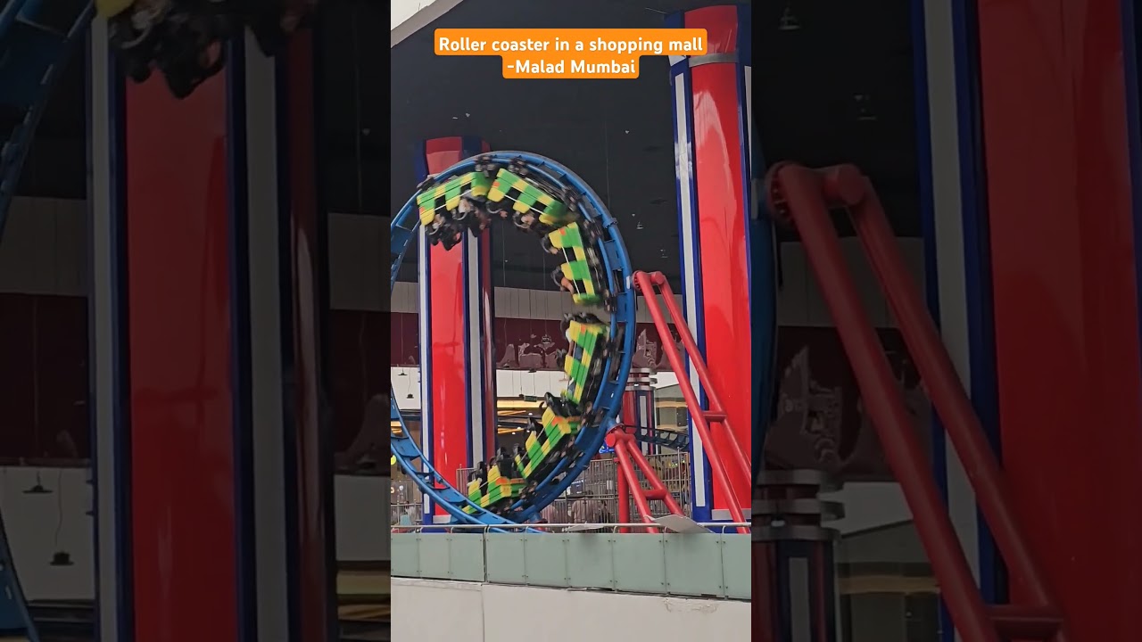 Roller coaster in a shopping mall. Infinity 2 Malad west