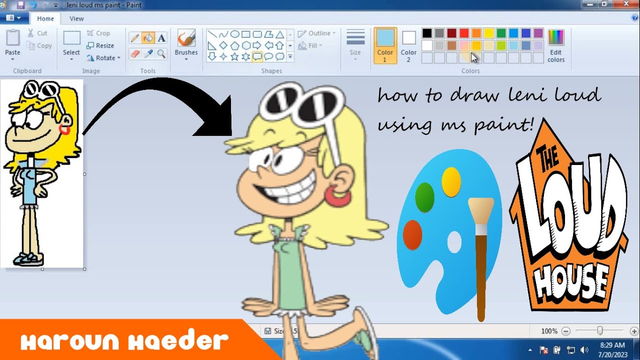 How to draw Leni Loud in MS Paint!