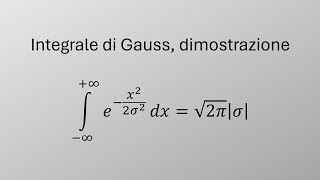 Dimostrazione Integrale di Gauss