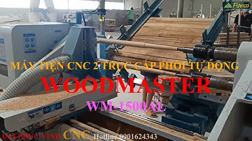 MÁY TIỆN CNC 2 TRỤC CẤP PHÔI TỰ ĐỘNG WOODMASTER WM-1500AL. Tiện 2 trục cùng lúc phôi dài 1500mm.