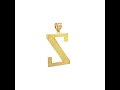 Video: 10Kt Gold Initial Letter Pendant "Z"