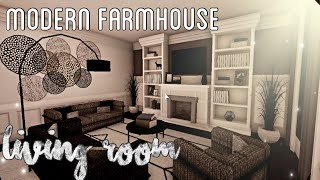 Bloxburg Modern Farmhouse Living Room || melendezz