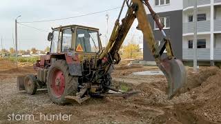 ЮМЗ - 6КЛ ЭО-2621 в работе / Old russian excavator YUMZ-6KL EO-2621 in work