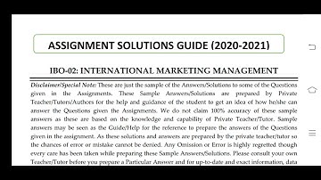 IBO 02 IGNOU SOLVED ASSIGNMENT 2020-21