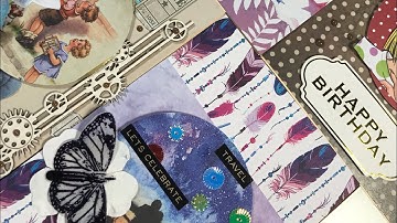 Stash Busting Using the embellishments we created to make 7 cards #14