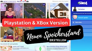 (Playstation / XBox) Sims 4 - neuen Spielstand erstellen