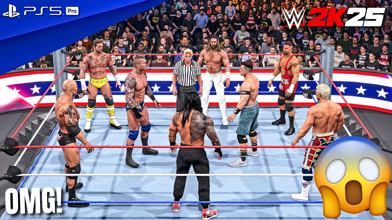 WWE 2K25 - 8-Man WWE Championship Match at WrestleMania | PS5 Pro [4K60]