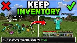 How To KEEP ITEMS After Death In Minecraft (Bedrock)