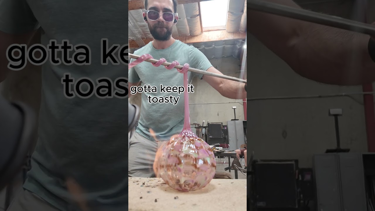 Floral Spring Glass Pumpkin Vibes #satisfying #glassblowing #glassart