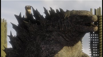 Godzilla Roars at MechaGodzilla [BLENDER TEST]