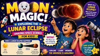 🌙🌑 Moon Magic! Exploring the Lunar Eclipse | Amazing Space Science for Kids 🚀🔭