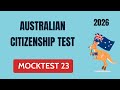 #23 Australian Citizenship Test 2026 | Australian Citizenship Test | Mock Test 23