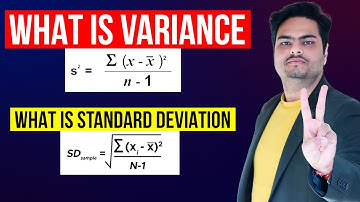 What is Variance and Standard Deviation|Measures of Dispersion|Statistics for Data Science