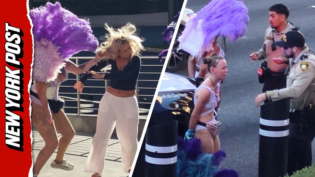 Fake Vegas Showgirls Reportedly Assault Tourists Over  Tip in Chaotic Strip Brawl