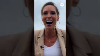 GMA correspondent Rhiannon Ally gives hilarious live report from a rollercoaster | GMA